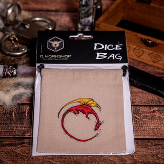 Dragon Beige & multicolor Dice Bag